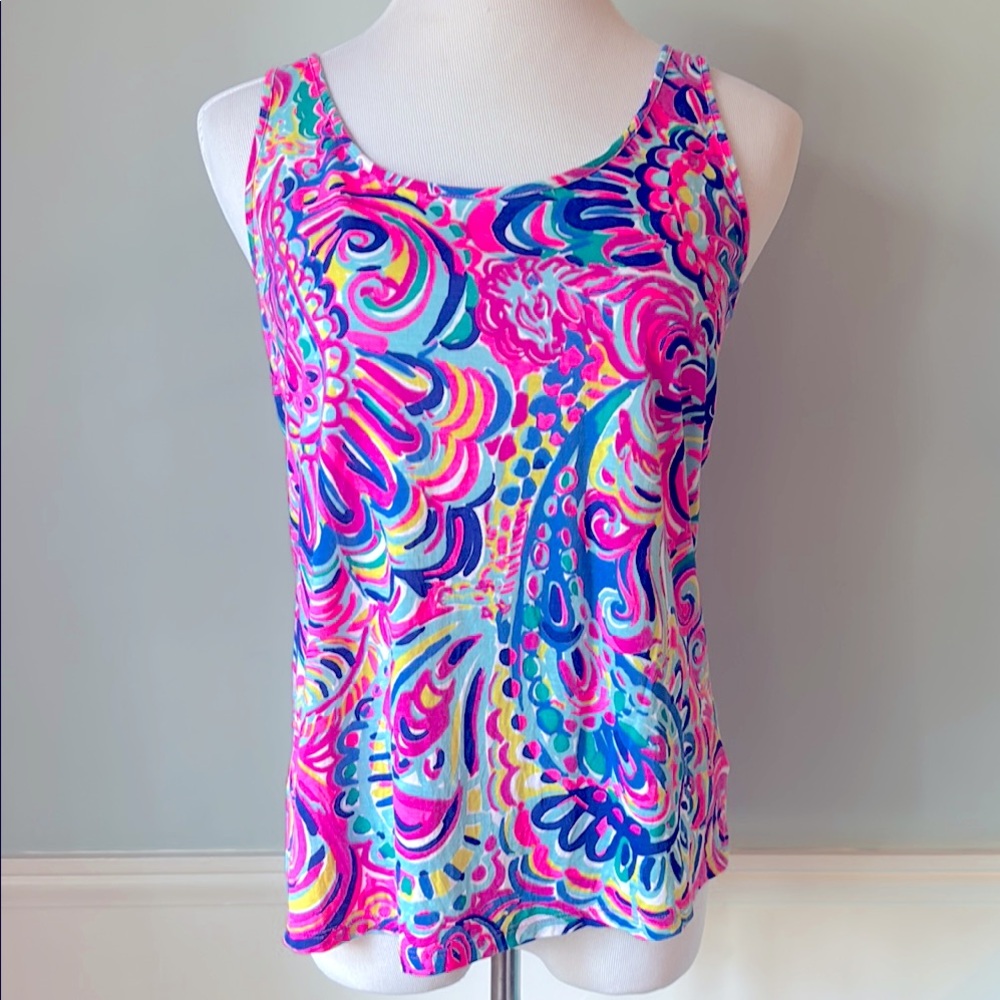 Lilly Pulitzer Kinsey sleeveless paisley tank top